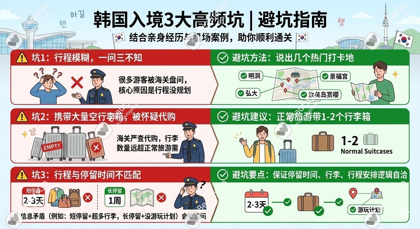 韩国入境3大高频坑