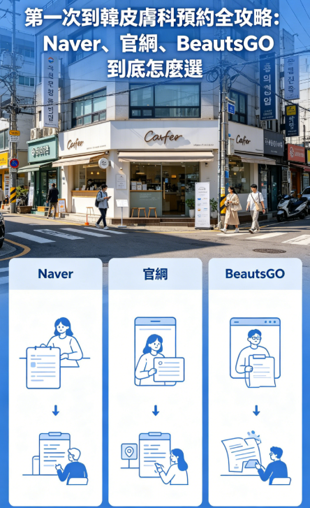 第一次到韓皮膚科預約全攻略：Naver、官網、BeautsGO 到底怎麼選